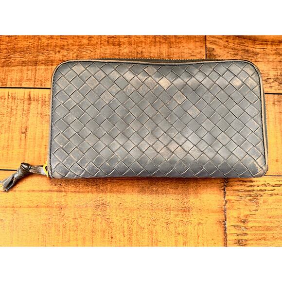 Bottega Veneta Leather Long Wallet Zip Around Intrecciato Long Wallet - Picture 2 of 15